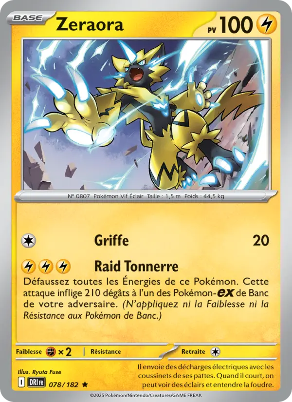 078/182 - Zeraora — Carte Pokémon Rivalités Destinées 078/182