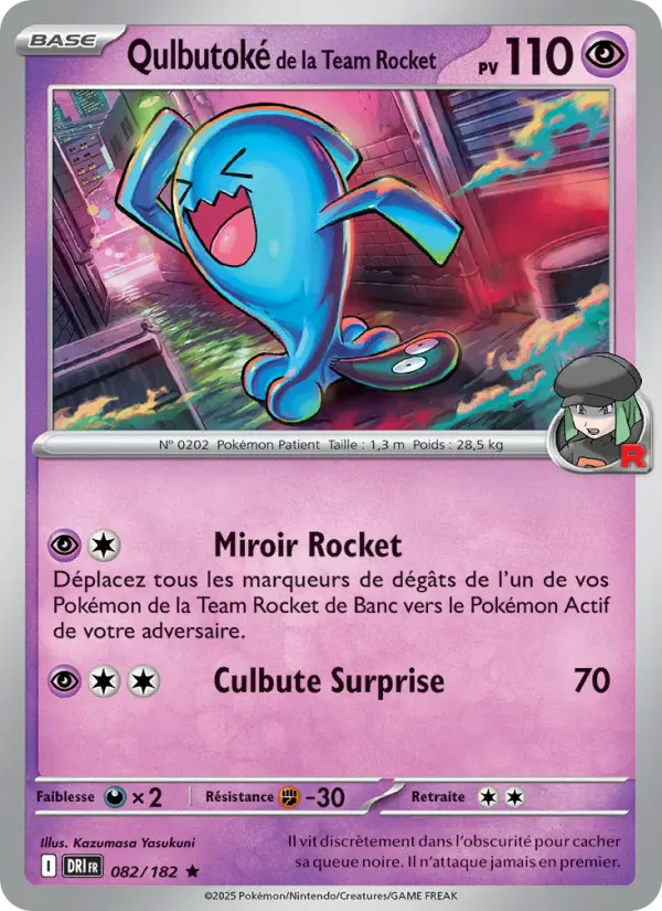 082/182 - Qulbutoké de la Team Rocket — Carte Pokémon Rivalités Destinées 082/182