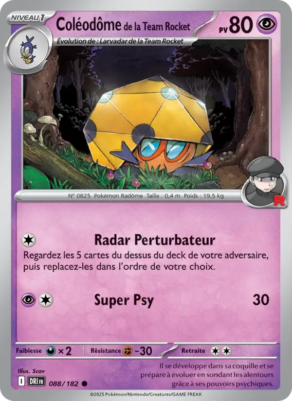 Coléodôme de la Team Rocket — Carte Pokémon 088 Rivalités Destinées
