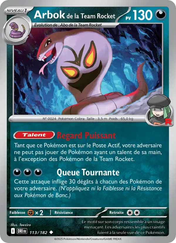 113/182 - Arbok de la Team Rocket