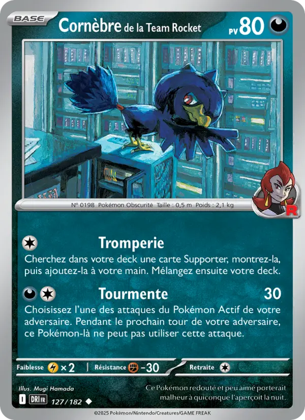 127/182 - Cornèbre de la Team Rocket — Carte Pokémon Rivalités Destinées 127/182