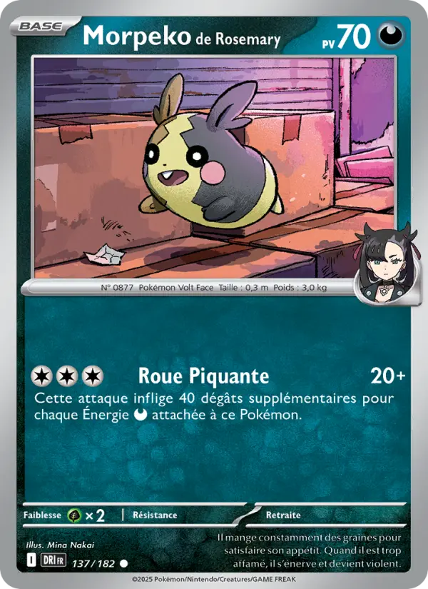 Morpeko de Rosemary — Carte Pokémon 137 Rivalités Destinées