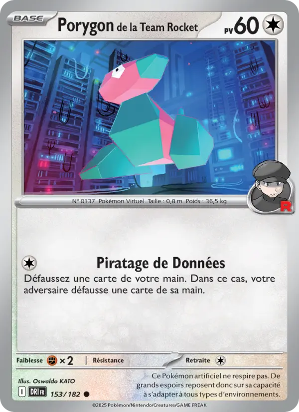 153/182 - Porygon de la Team Rocket — Carte Pokémon Rivalités Destinées 153/182