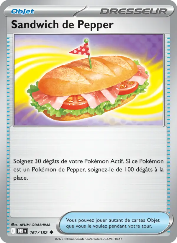 161/182 - Sandwich de Pepper — Carte Pokémon Rivalités Destinées 161/182