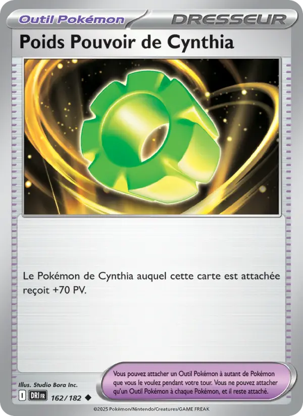 162/182 - Poids Pouvoir de Cynthia — Carte Pokémon Rivalités Destinées 162/182