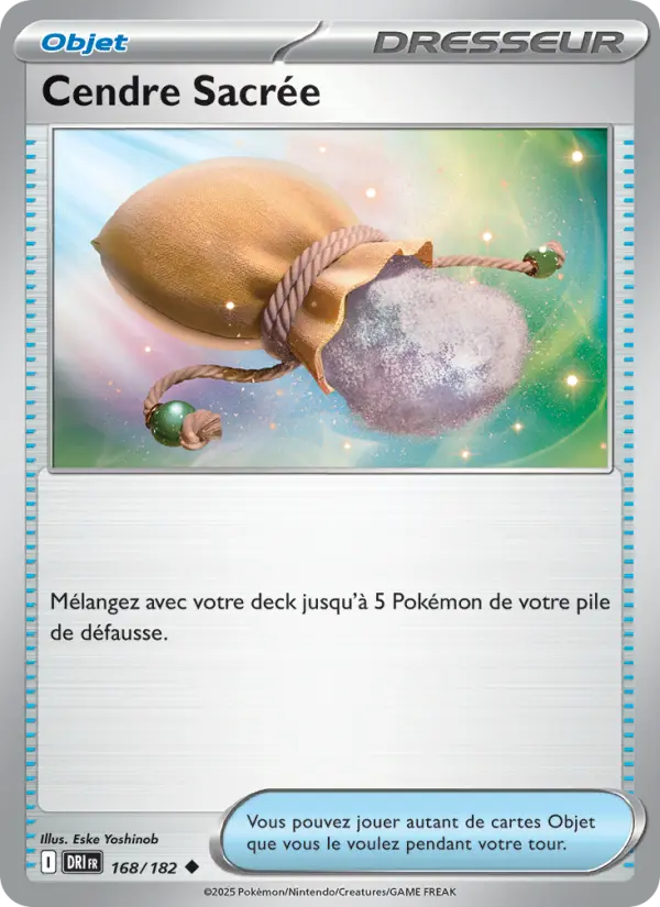 168/182 - Cendre Sacrée — Carte Pokémon Rivalités Destinées 168/182