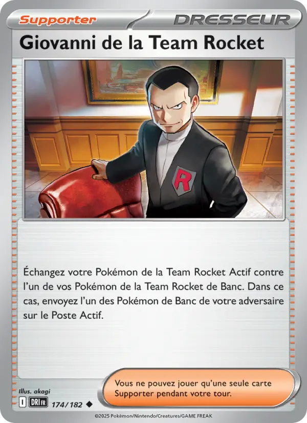 174/182 - Giovanni de la Team Rocket — Carte Pokémon Rivalités Destinées 174/182