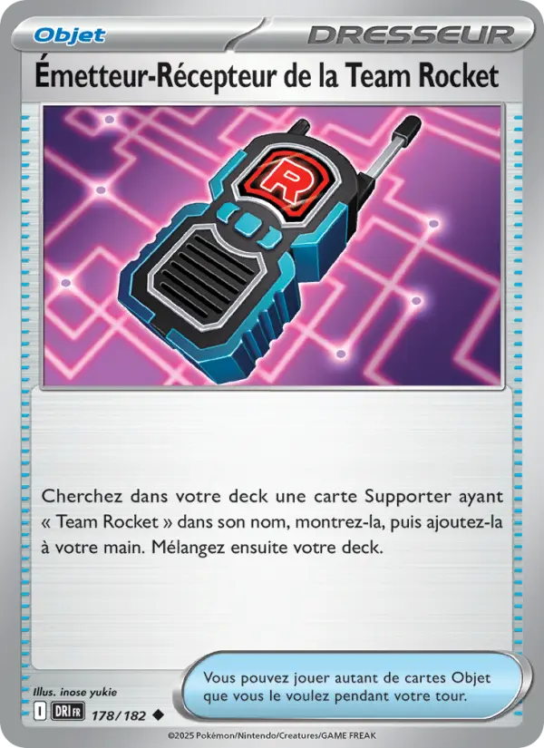 178/182 - Émetteur-Récepteur de la Team Rocket — Carte Pokémon Rivalités Destinées 178/182