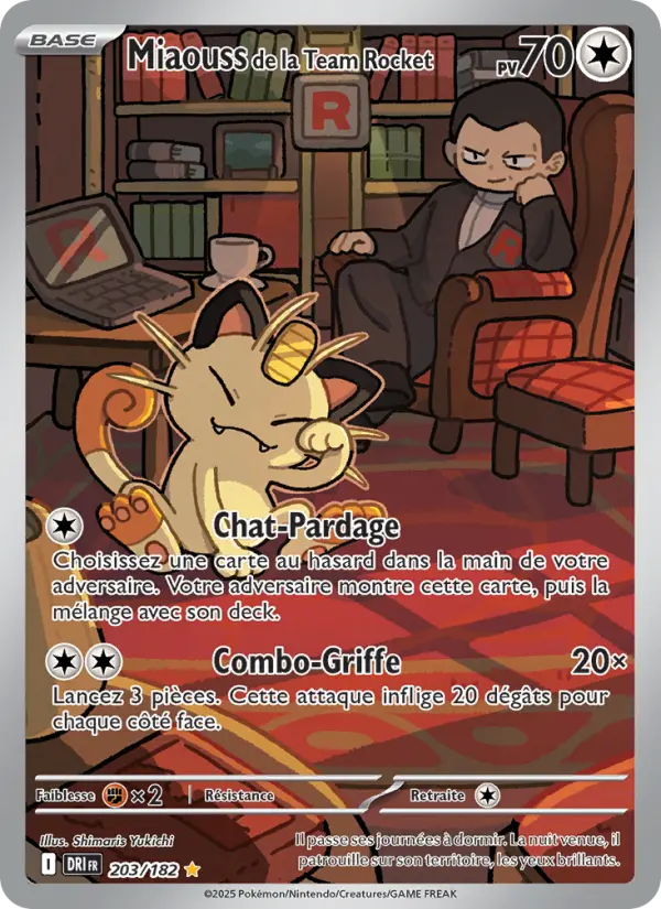 203/182 - Miaouss de la Team Rocket — Carte Pokémon Rivalités Destinées 203/182