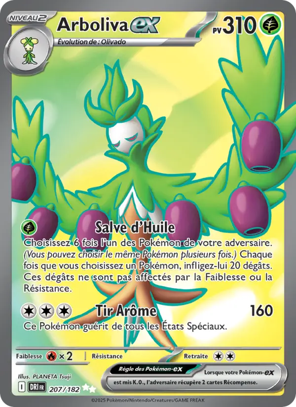 207/182 - Arboliva EX — Carte Pokémon Rivalités Destinées 207/182