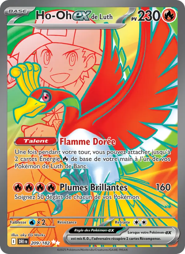 209/182 - Ho-Oh EX de Luth