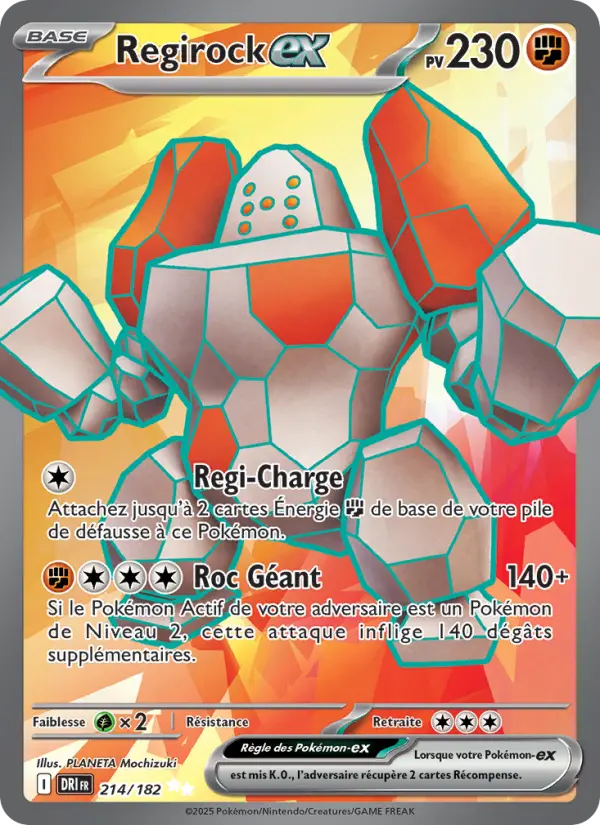 214/182 - Regirock EX — Carte Pokémon Rivalités Destinées 214/182