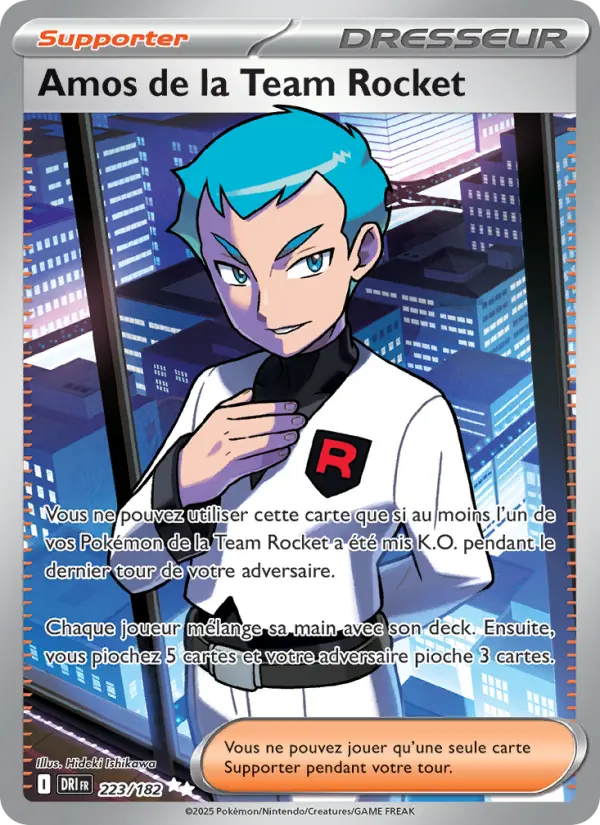 223/182 - Amos de la Team Rocket — Carte Pokémon Rivalités Destinées 223/182
