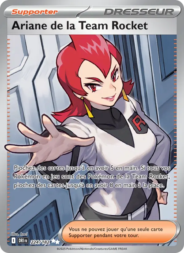 224/182 - Ariane de la Team Rocket — Carte Pokémon Rivalités Destinées 224/182