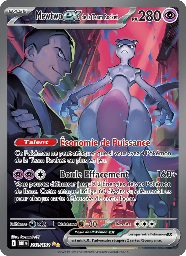 231/182 - Mewtwo EX de la Team Rocket