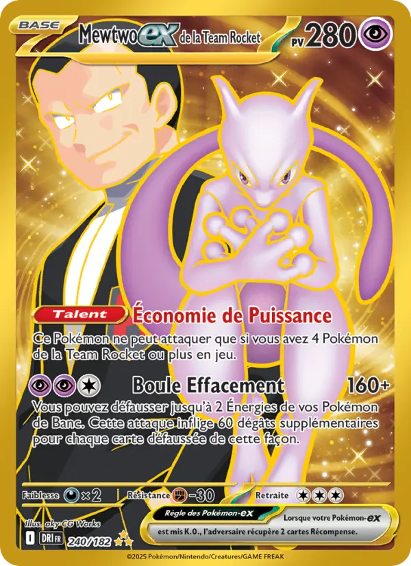 240/182 - Mewtwo EX de la Team Rocket