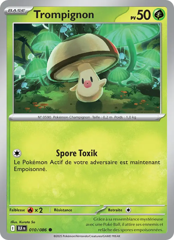 Trompignon — Carte Pokémon 010 Foudre Noire