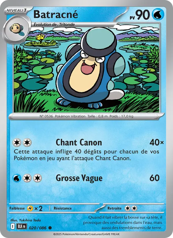020/086 - Batracné — Carte Pokémon Foudre Noire 020/86