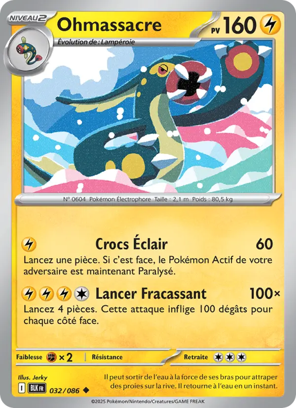 032/086 - Ohmassacre — Carte Pokémon Foudre Noire 032/86