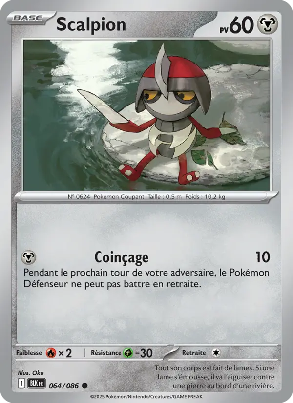 064/086 - Scalpion — Carte Pokémon Foudre Noire 064/86