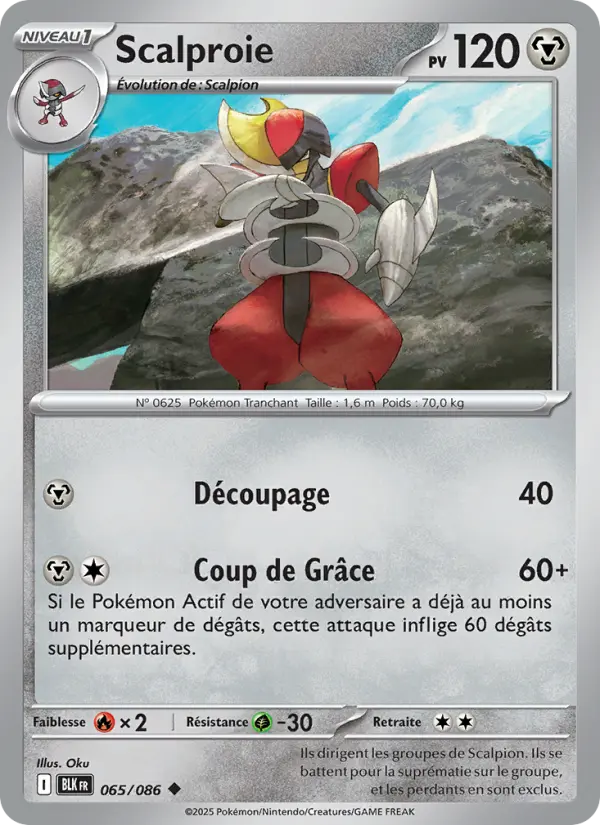065/086 - Scalproie — Carte Pokémon Foudre Noire 065/86