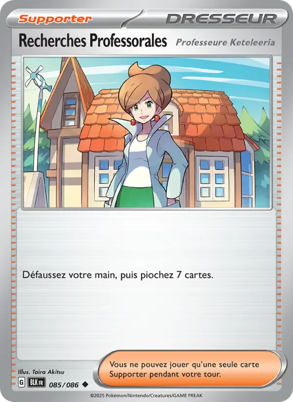 085/086 - Recherches Professorales — Carte Pokémon Foudre Noire 085/86