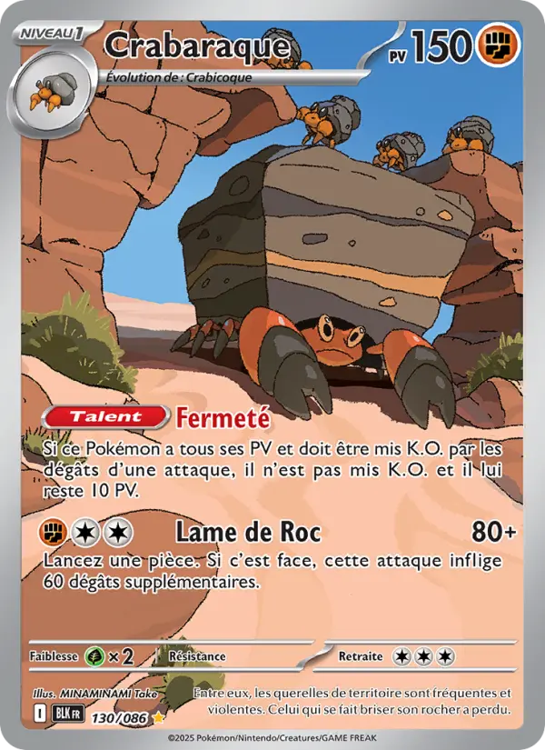 Crabaraque — Carte Pokémon 130 Foudre Noire