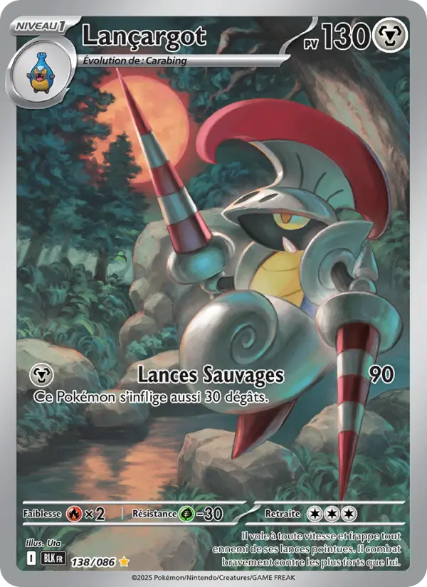 Lançargot — Carte Pokémon 138 Foudre Noire