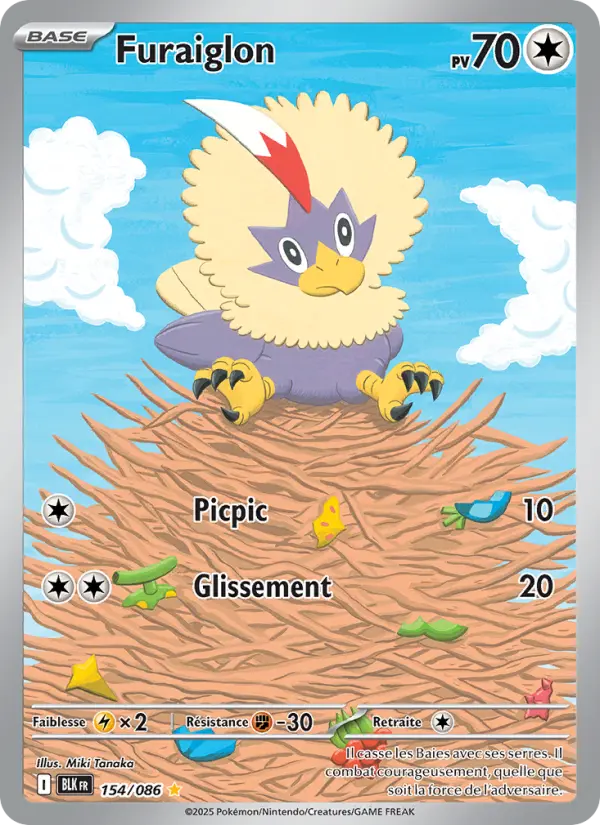 154/086 - Furaiglon — Carte Pokémon Foudre Noire 154/86