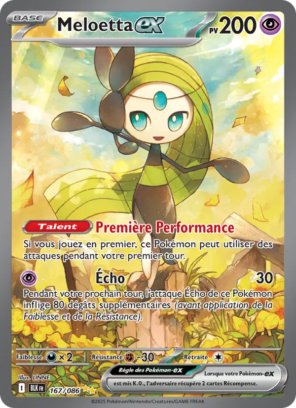 Meloetta-ex — Carte Pokémon 167 Foudre Noire