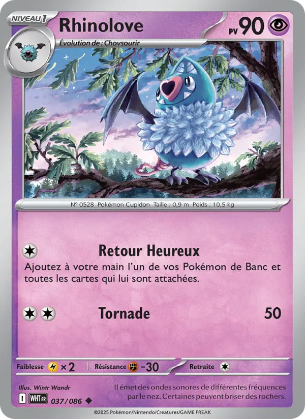 Rhinolove — Carte Pokémon 037 Flamme Blanche