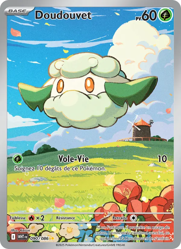 090/086 - Doudouvet — Carte Pokémon Flamme Blanche 090/86