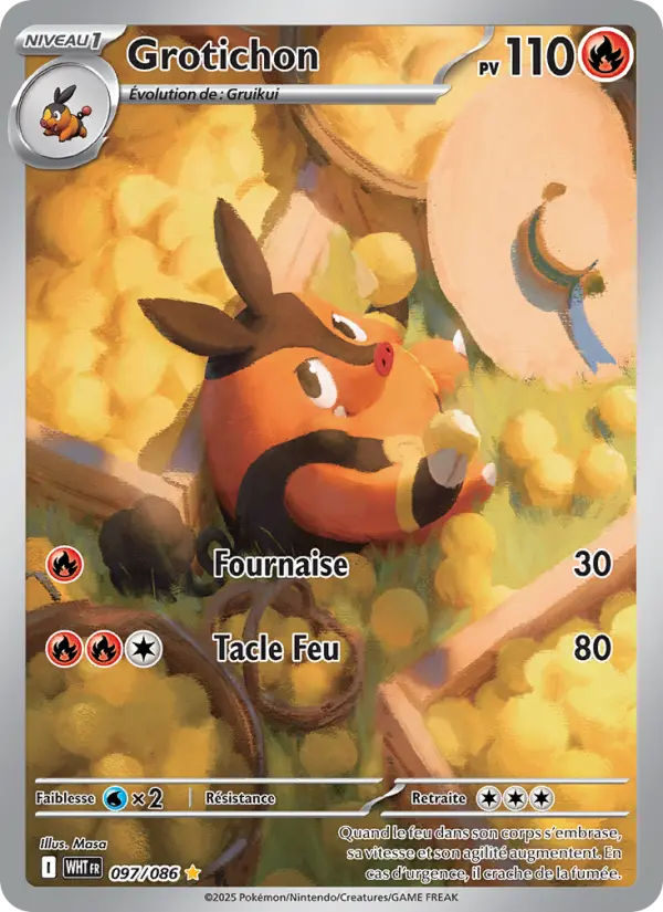 Grotichon — Carte Pokémon 097 Flamme Blanche
