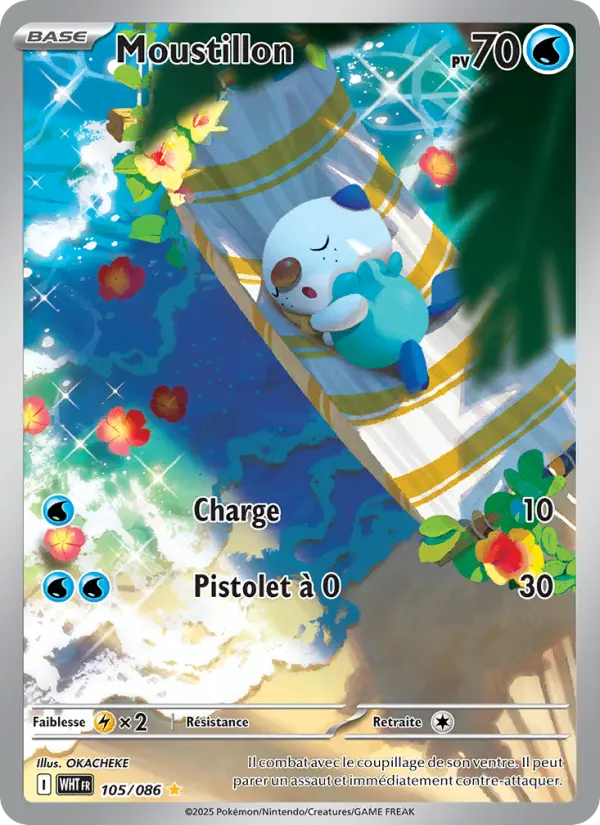 105/086 - Moustillon — Carte Pokémon Flamme Blanche 105/86