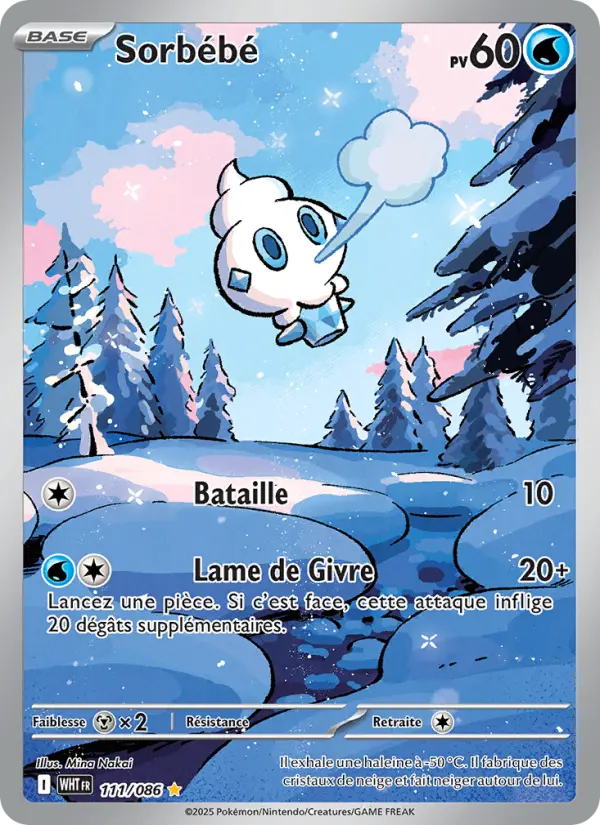 111/086 - Sorbébé — Carte Pokémon Flamme Blanche 111/86