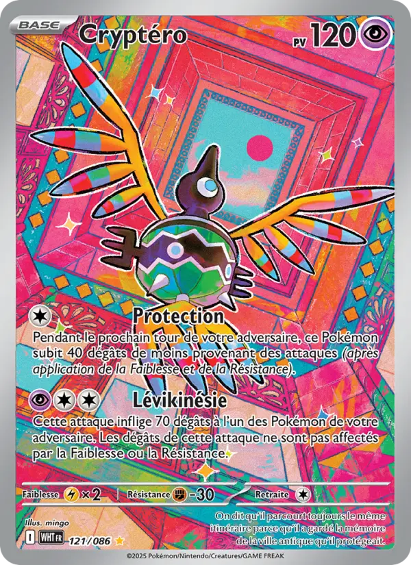121/086 - Cryptéro — Carte Pokémon Flamme Blanche 121/86