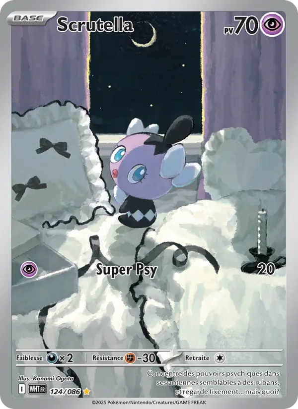 Scrutella — Carte Pokémon 124 Flamme Blanche