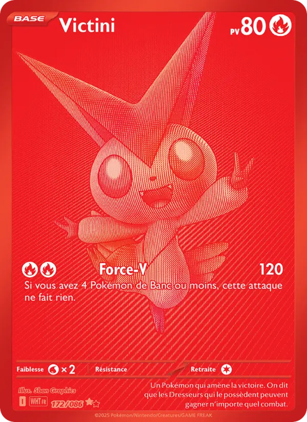 Victini — Carte Pokémon 172 Flamme Blanche