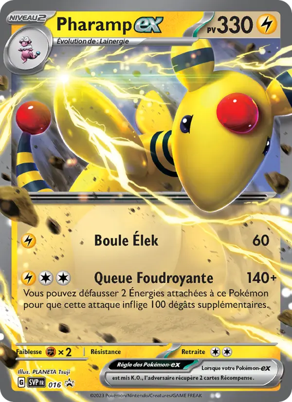 Pharamp-ex — Carte Pokémon 016 SVP Black Star Promos