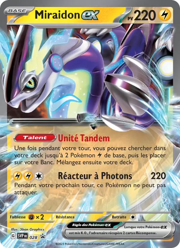 Miraidon-ex — Carte Pokémon 028 SVP Black Star Promos