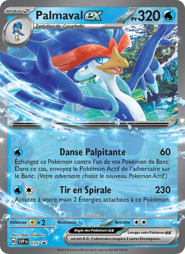 Palmaval-ex — Carte Pokémon 035 SVP Black Star Promos