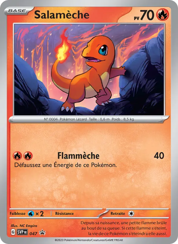 Salamèche — Carte Pokémon 047 SVP Black Star Promos
