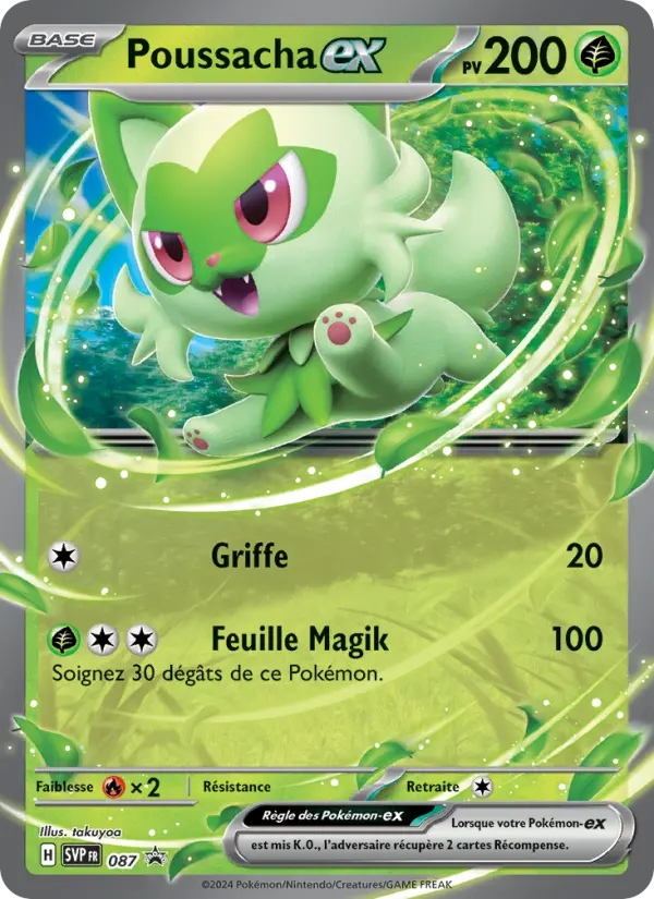 Poussacha-ex — Carte Pokémon 087 SVP Black Star Promos
