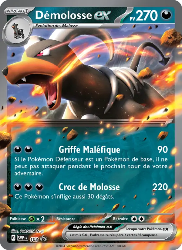 Démolosse-ex — Carte Pokémon 103 SVP Black Star Promos