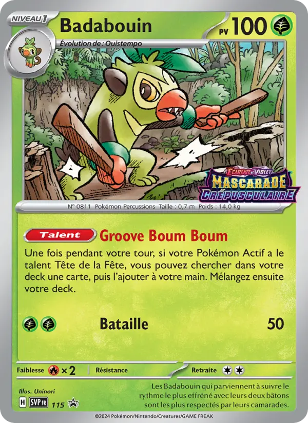Badabouin — Carte Pokémon 115 SVP Black Star Promos