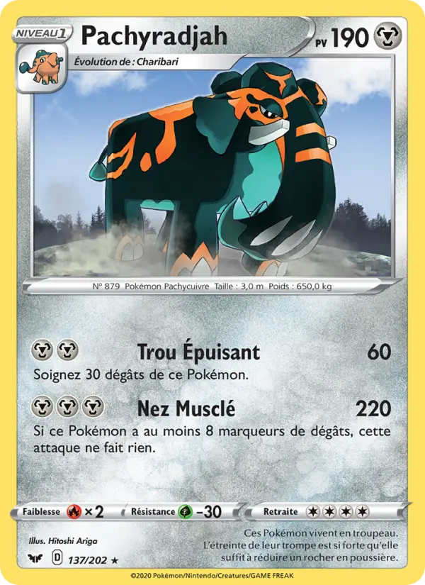 Pachyradjah — Carte Pokémon 137 Épée et Bouclier