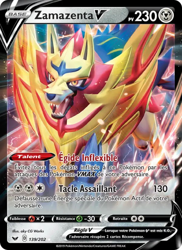 Zamazenta V — Carte Pokémon 139 Épée et Bouclier