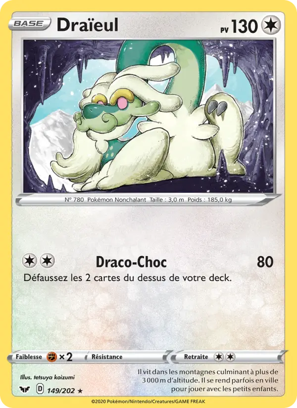 149/202 - Draïeul — Carte Pokémon Épée et Bouclier 149/202