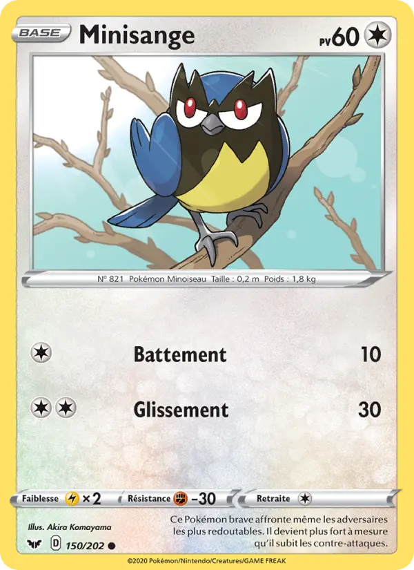 Minisange — Carte Pokémon 150 Épée et Bouclier
