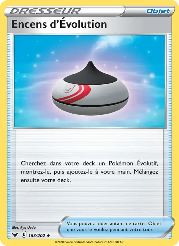 163/202 - Encens d'Évolution — Carte Pokémon Épée et Bouclier 163/202